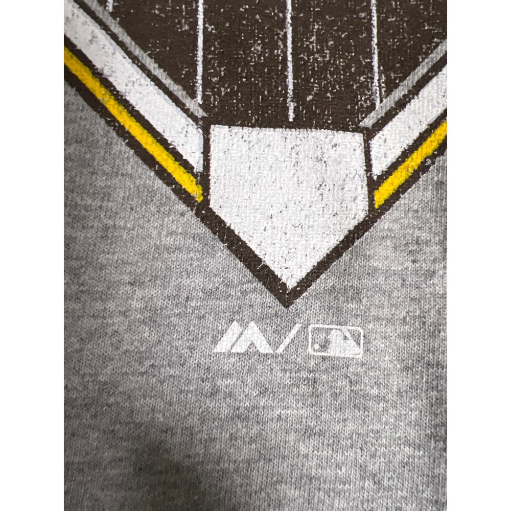 San Diego Padres Logo MLB Graphic T-Shirt Mens Large Gray Baseball - Picture 6 of 8